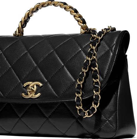 chanel crumpled lambskin top handle bag|Chanel handbags flap.